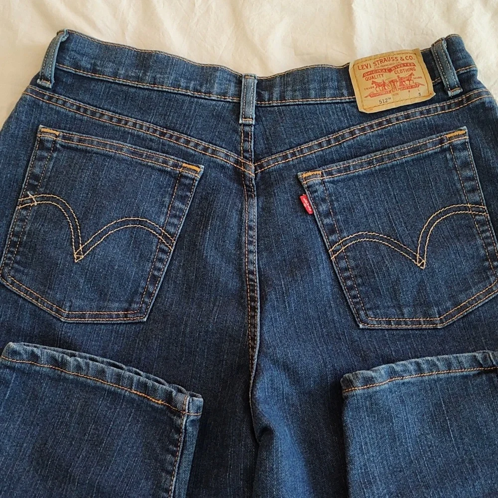 Levi's Classic Slim Tapered Stretch 512 Jeans Size 16S Dark Wash Casual Western - Picture 5 of 13